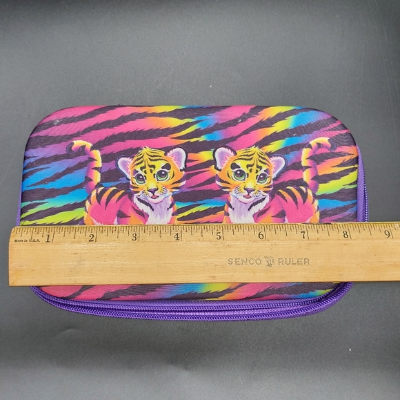 LISA FRANK FORREST TIGER SOFT ZIPPERED STORAGE CASE 8" Inches - Picture 3 of 4